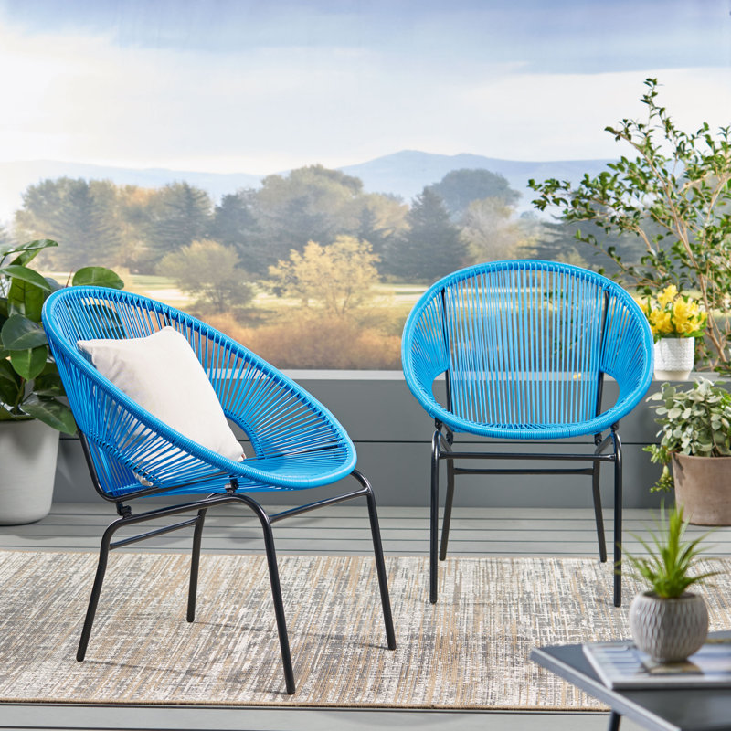 Wrought Studio Indira Outdoor Modern Patio Chair & Reviews Wayfair